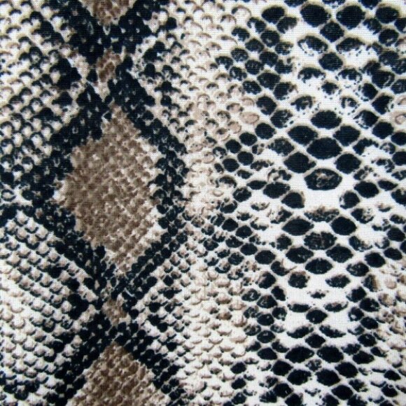 Revolve Super Down Snakeskin Print Cutout Top Size M Long Sleeve Mock Neck - Picture 6 of 10